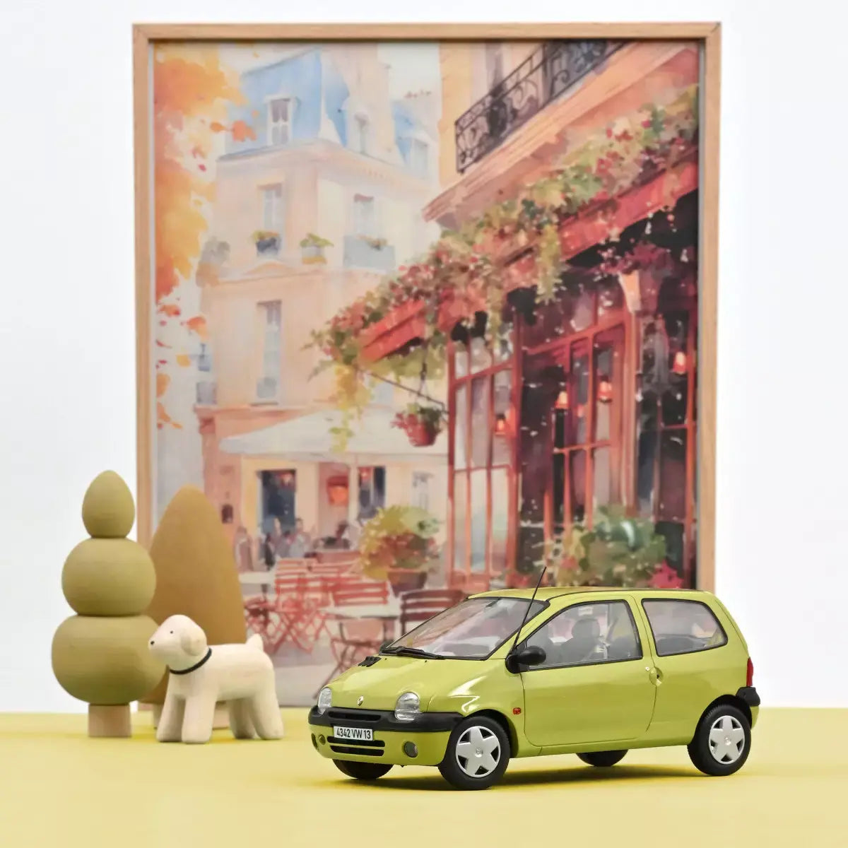 Voiture miniature collection 1/18 Renault Twingo 1998 Jaune Anis Norev 185299