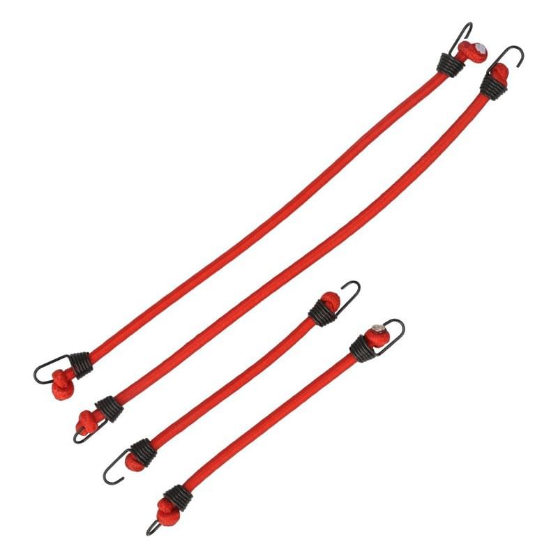4 Tendeurs élastiques rouge - Accessoires pour crawler 1/10 - Breizh Modélisme.