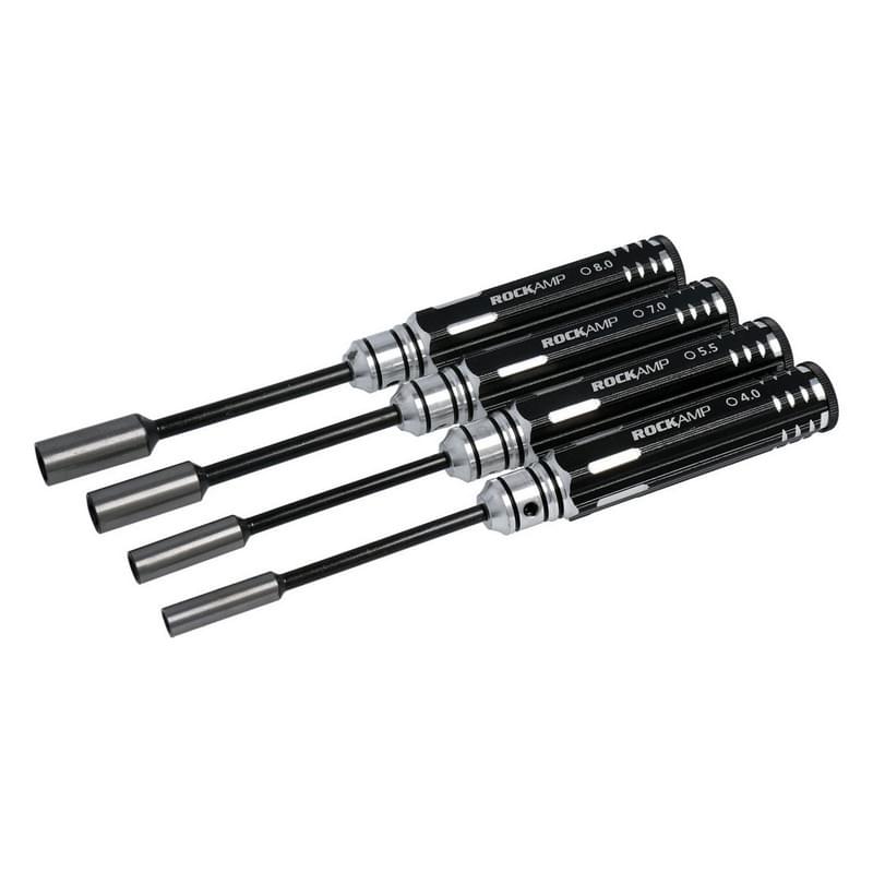 4 Tournevis 6 Pans à Douille 4 / 5,5 / 7 / 8mm -RA50301 - Breizh Modélisme.