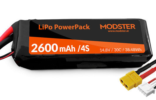 Batterie LiPo 4S 14,8V 2600mAh 30C XT60 - Breizh Modélisme.