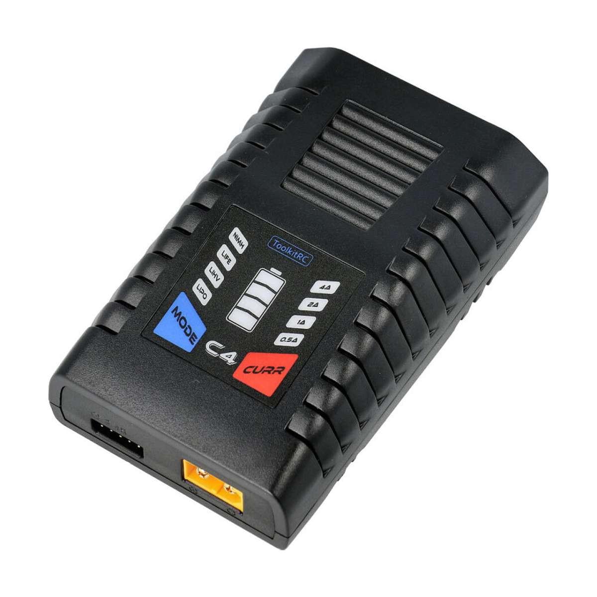 Chargeur AC ToolkitRC C4 Lipo 2-4S 50W - TK12500 - Breizh Modélisme.