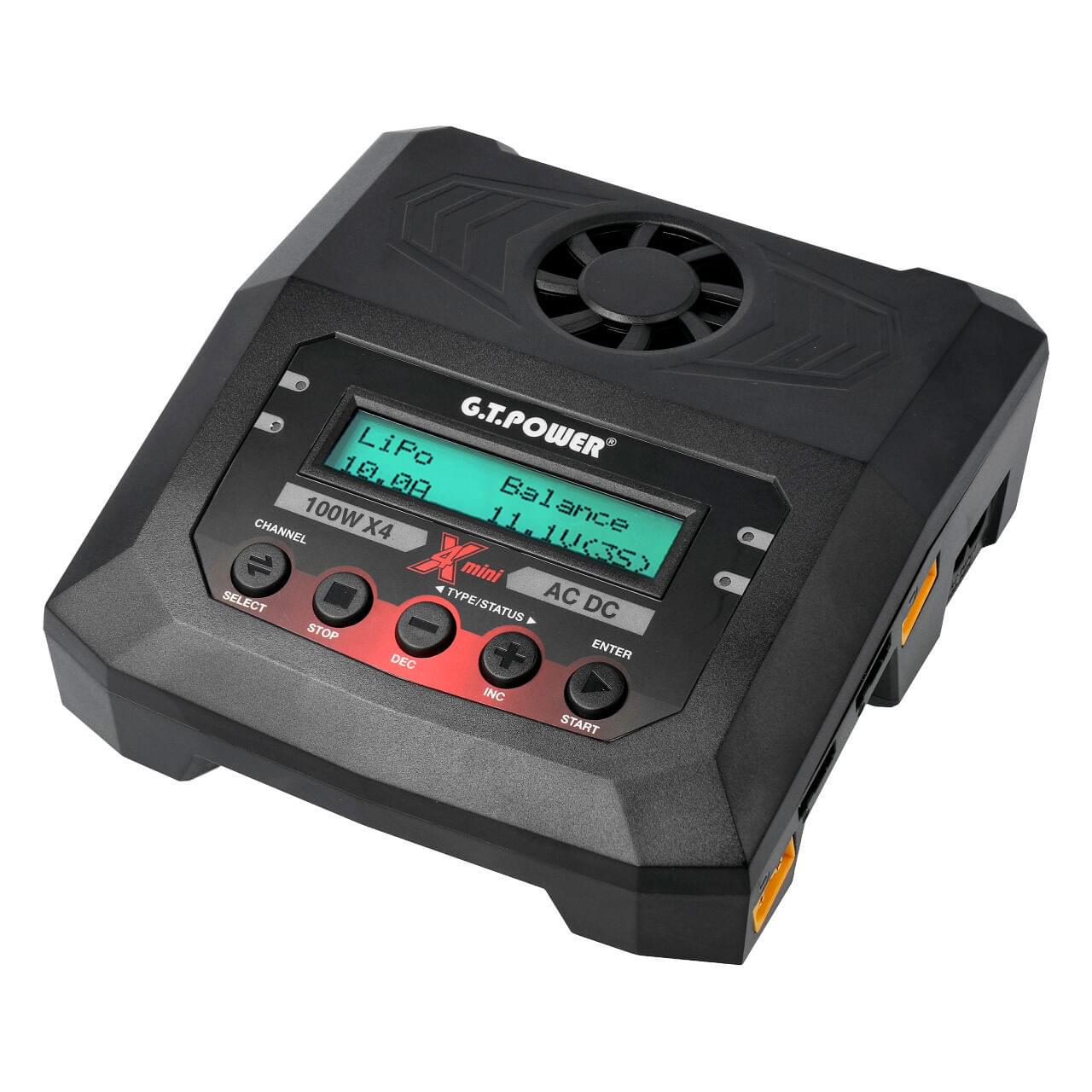 Chargeur GT Power X4Mini 4x100W - Breizh Modélisme.