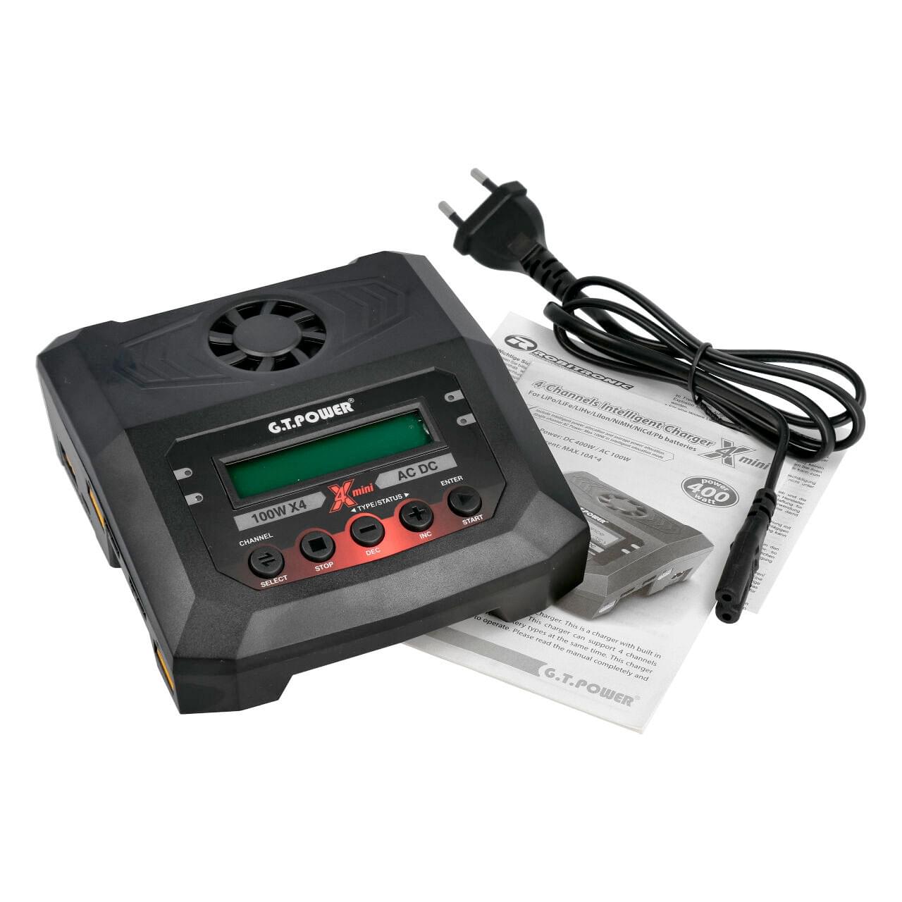 Chargeur GT Power X4Mini 4x100W - Breizh Modélisme.