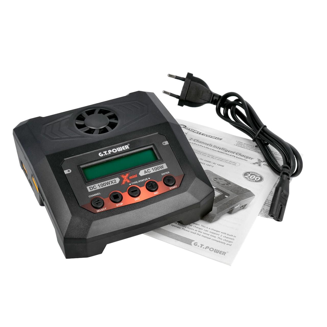 Chargeur lipo Duo rapide Nimh et Lipo 1 à 4S - 2x100W - Breizh Modélisme.