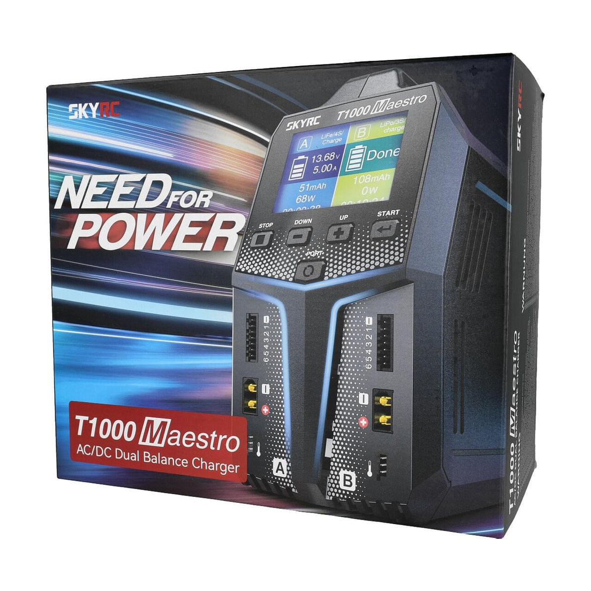 Chargeur Sky RC T1000 AC/DC DUO lipo 1-6S 20A 100182 - Breizh Modélisme.