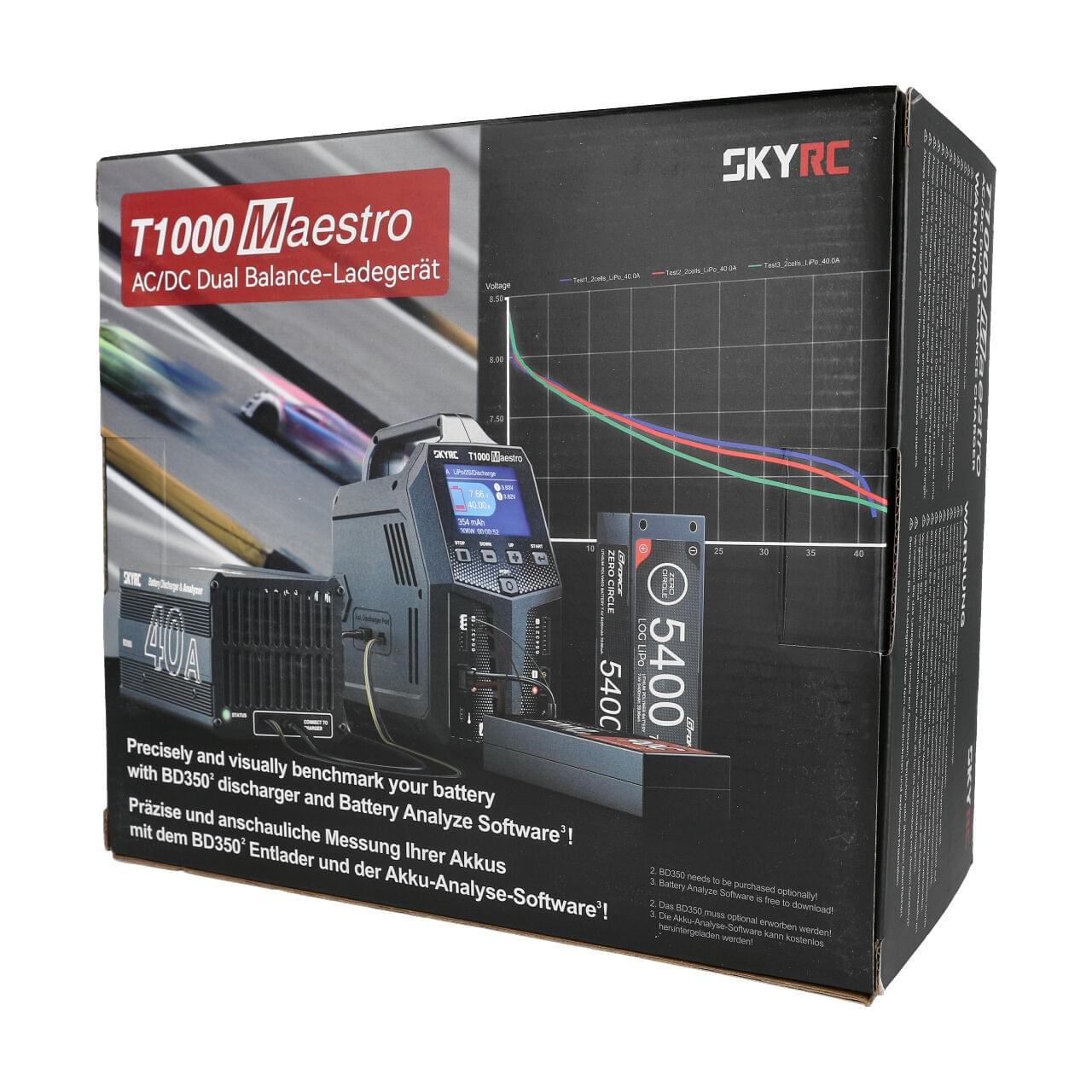 Chargeur Sky RC T1000 AC/DC DUO lipo 1-6S 20A 100182 - Breizh Modélisme.