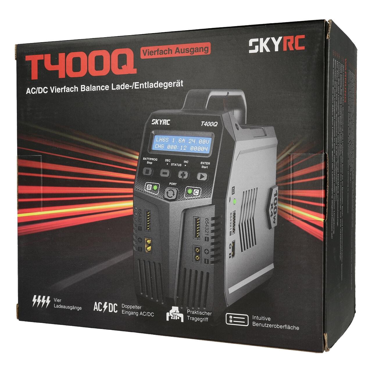 Chargeur Sky RC T400Q Quattro 4x100W - 100189 - Breizh Modélisme.