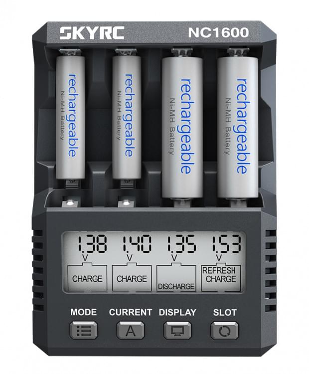 Chargeur SkyRC NC1600 NiMH AA/AAA - SK-100191-01 - Breizh Modélisme.