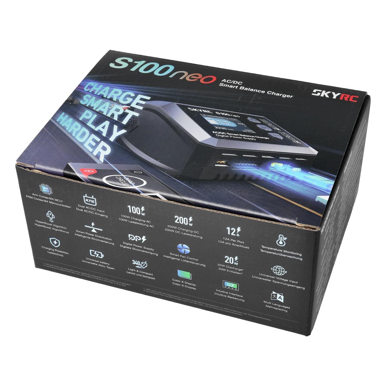 Chargeur SkyRC S100 Néo LiPo 1-6s 10A 100W CA - SK100202-01 - Breizh Modélisme.