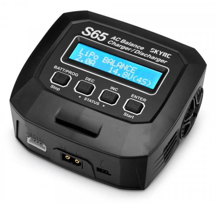 Chargeur SkyRC S65 pour Lipo 2-4S - 65w - 100152 - XT60 - Breizh Modélisme.