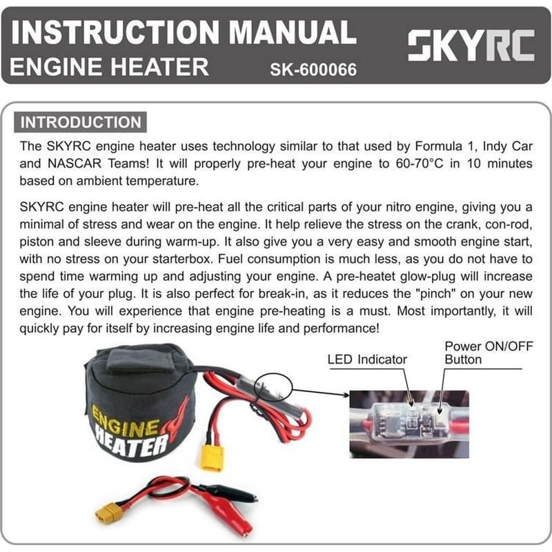 Chauffe culasse Sky RC pour thermique 1/8 -SKYRC - SK600066 - Breizh Modélisme.
