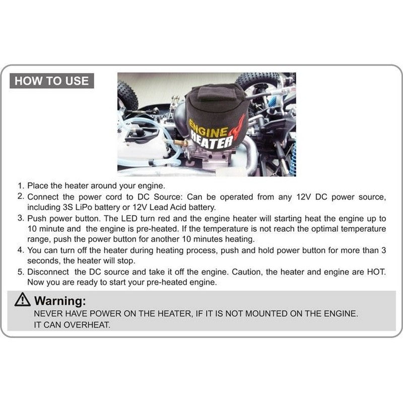 Chauffe culasse Sky RC pour thermique 1/8 -SKYRC - SK600066 - Breizh Modélisme.