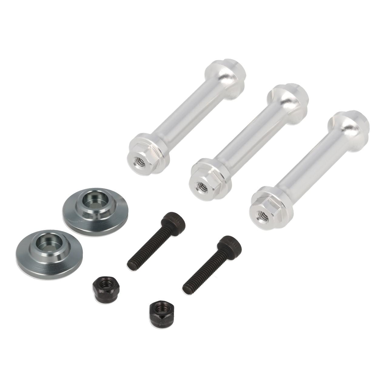 Colonnettes d'aileron aluminiums et vis Hobao HYPER 8/VS/VS2 88036 - Breizh Modélisme.