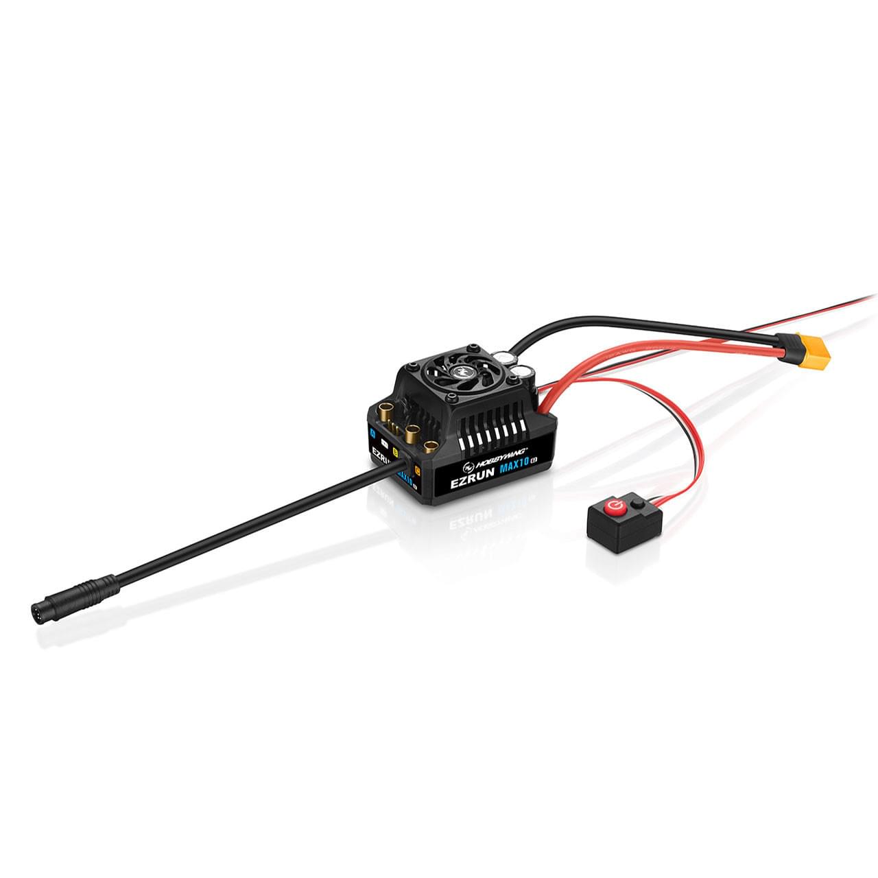 Combo moteur 1/10 Hobbywing Ezrun MAX10 G2 140A avec arbre 5mm 3665SD 3200kV - Breizh Modélisme.