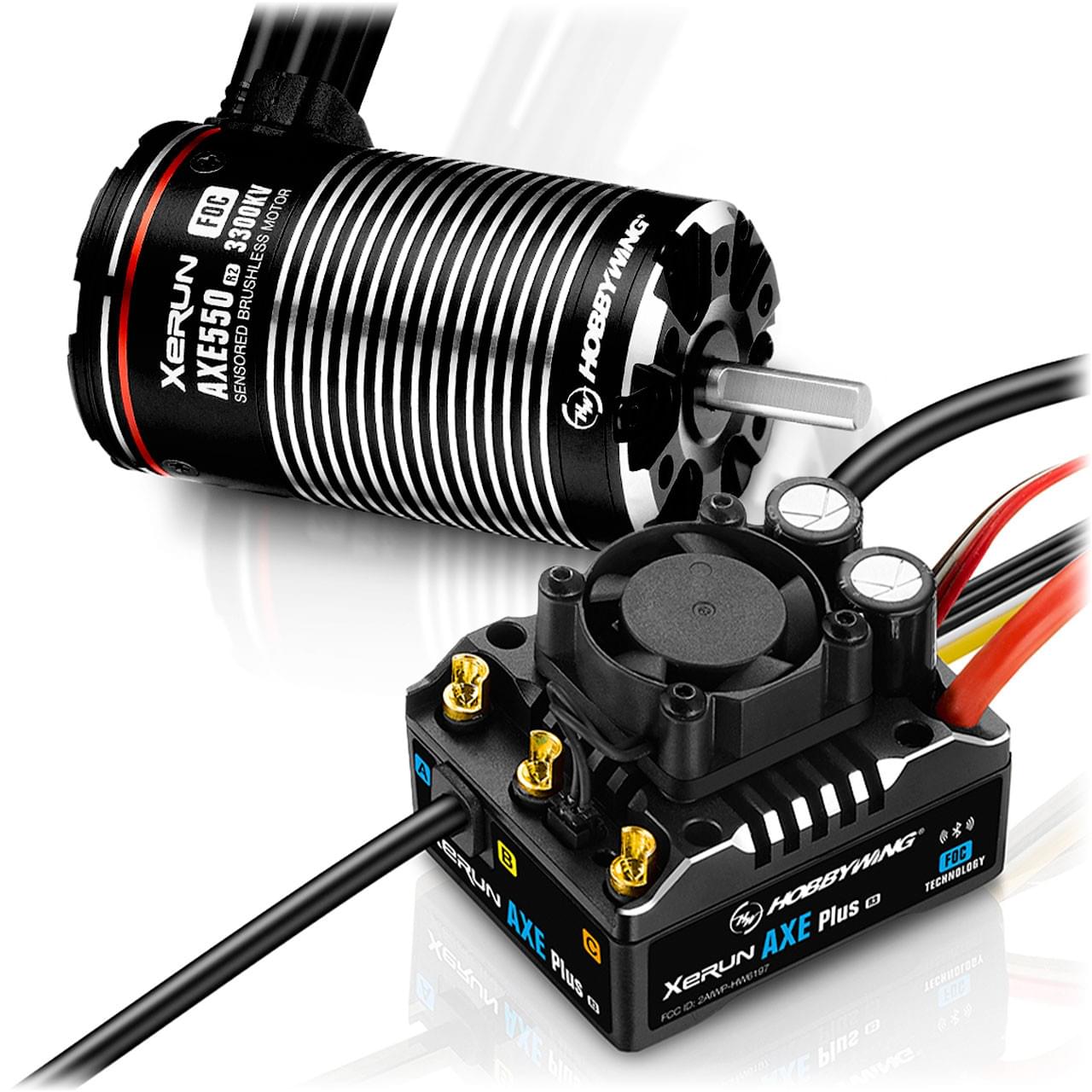 Combo moteur Hobbywing AXE Plus R3 540L 3300kV R2 - HW38020389 - Breizh Modélisme.
