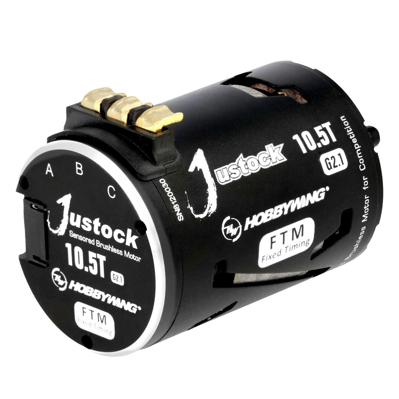Combo moteur Hobbywing Xerun Justock G3S 10.5T 4000kV 1/10 drift, piste Axe 3,175mm - Breizh Modélisme.