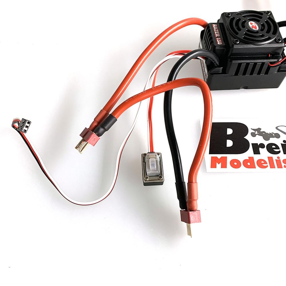 Combo moteur variateur brushless 1/8 - 150A - 2200kV - Axe 5mm R01264 - Breizh Modélisme.
