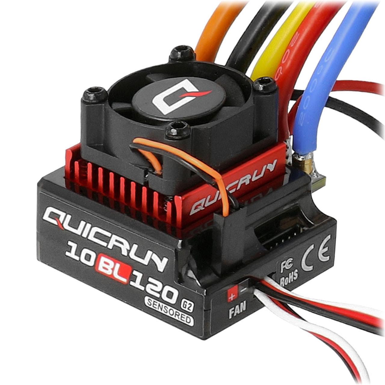 Contrôleur Hobbywing QuicRun 10BL120 G2 120A 2-3s - HW30125002 - Breizh Modélisme.
