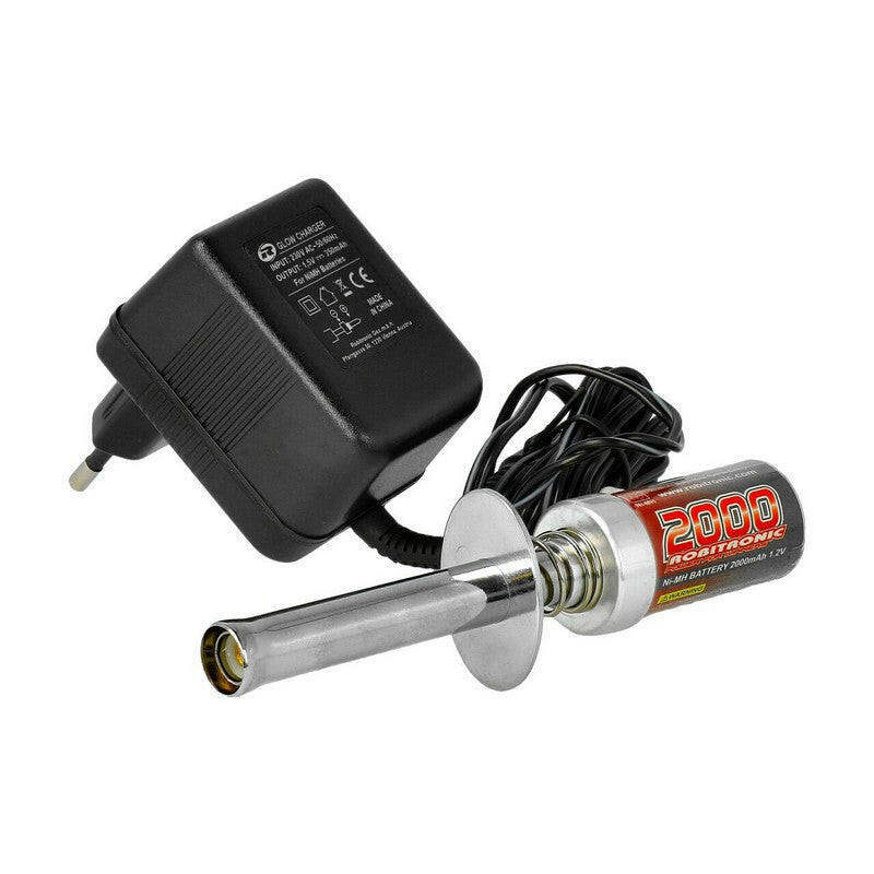 Glow Starter 1800mAh avec chargeur - RB1018 - Breizh Modélisme.