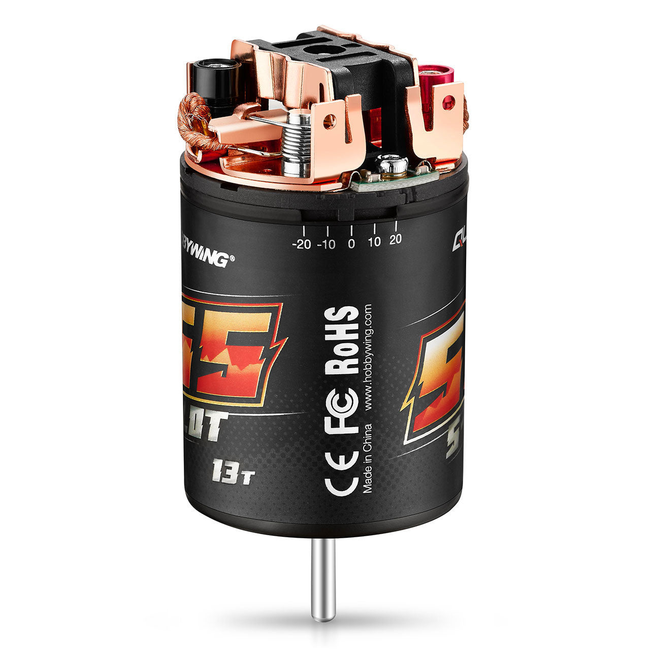 Hobbywing Quicrun 555 Moteur à charbons 13T Axe 3,175mm - Breizh Modélisme.