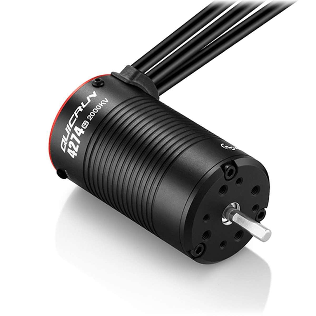 Moteur brushless Hobbywing QuicRun 4274SL G2 2000kV Axe 5mm - 30404700 - Breizh Modélisme.