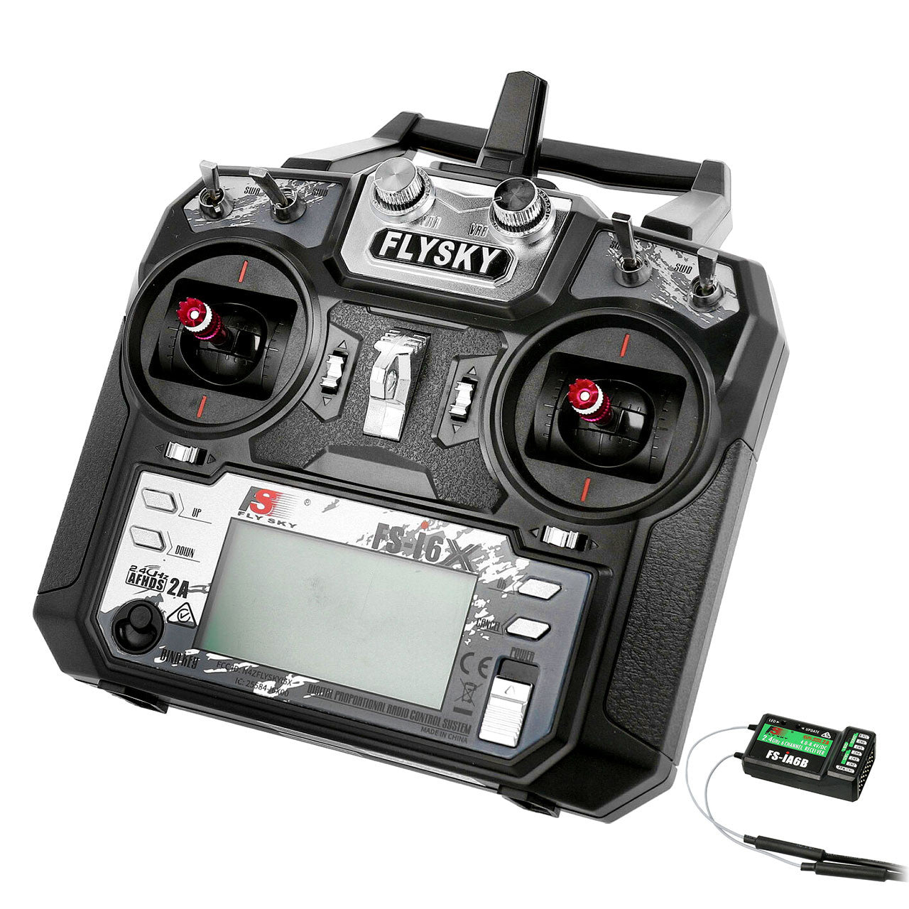 Radio avion 6 voies 2.4GHz Flysky FS I6X - Breizh Modélisme.