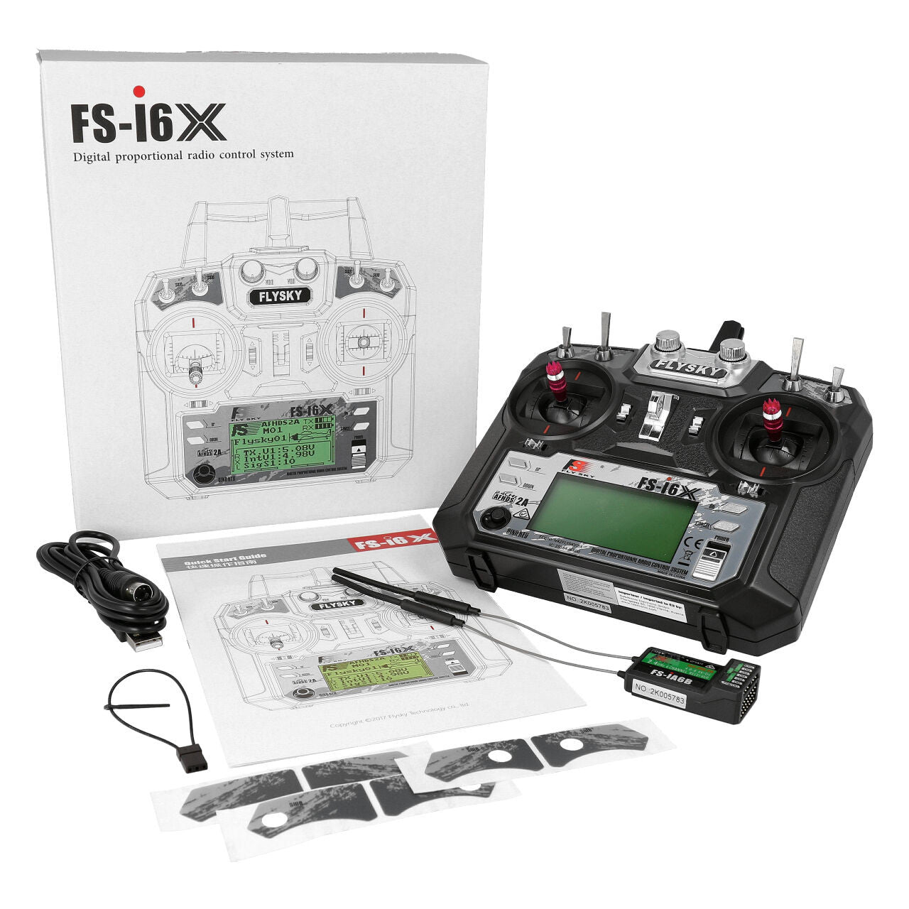 Radio avion 6 voies 2.4GHz Flysky FS I6X - Breizh Modélisme.