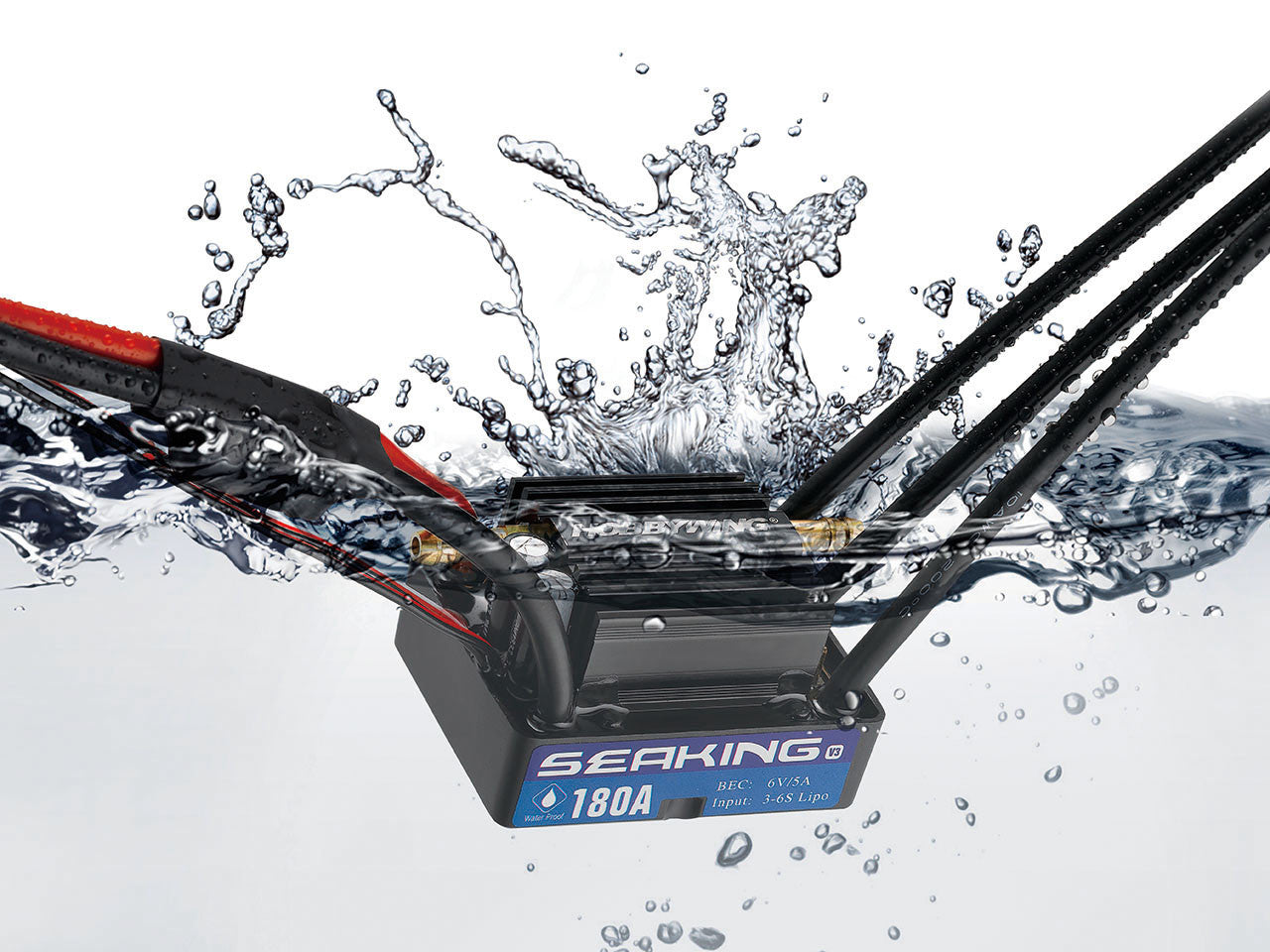 Régulateur de couple Hobbywing Seaking 180A V3 2-6s, 5A BEC - HW30302401 - Breizh Modélisme.