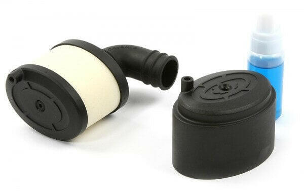 Robitronic Filtre à air plat avec habillage anti-pluie 1/8 avec kit huile - Breizh Modélisme.