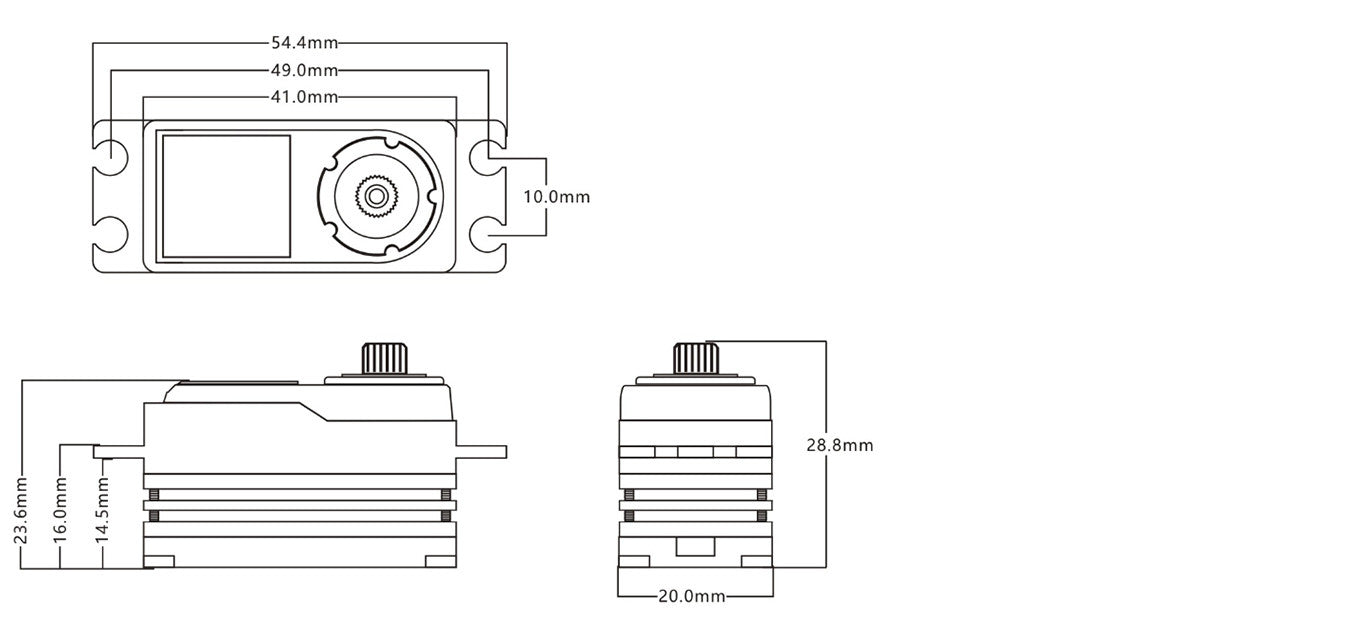 Servo de direction numérique brushless PowerHD GTS-2 18kg Nitro HV 4 pôles PHD087 - Breizh Modélisme.