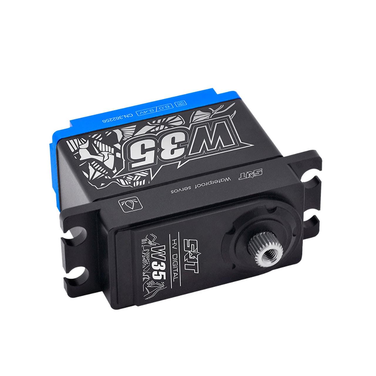 Servo de direction Waterproof W35 SRT 35.0kg/0.10sec 8,4V - Breizh Modélisme.