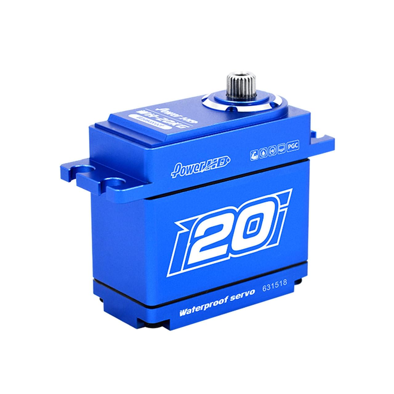 Servo numérique PowerHD titane WH-20KG WP HV 20,0 kg/0,08 s à 8,4 V - PHD029 - Breizh Modélisme.