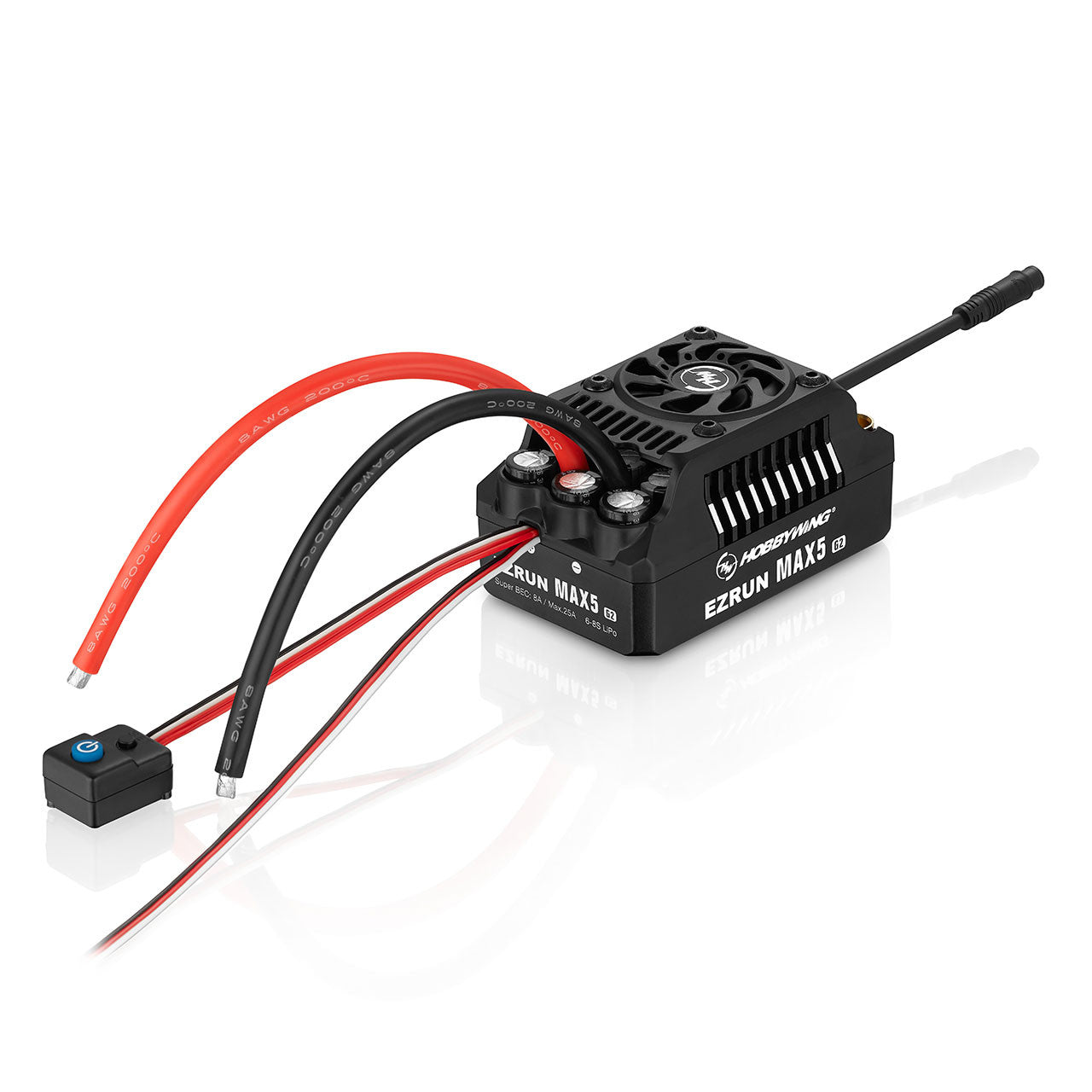 Variateur Hobbywing 1/5 Ezrun MAX5 HV Sensorless 250A, 6-12s LiPo - 30104200 - Breizh Modélisme.