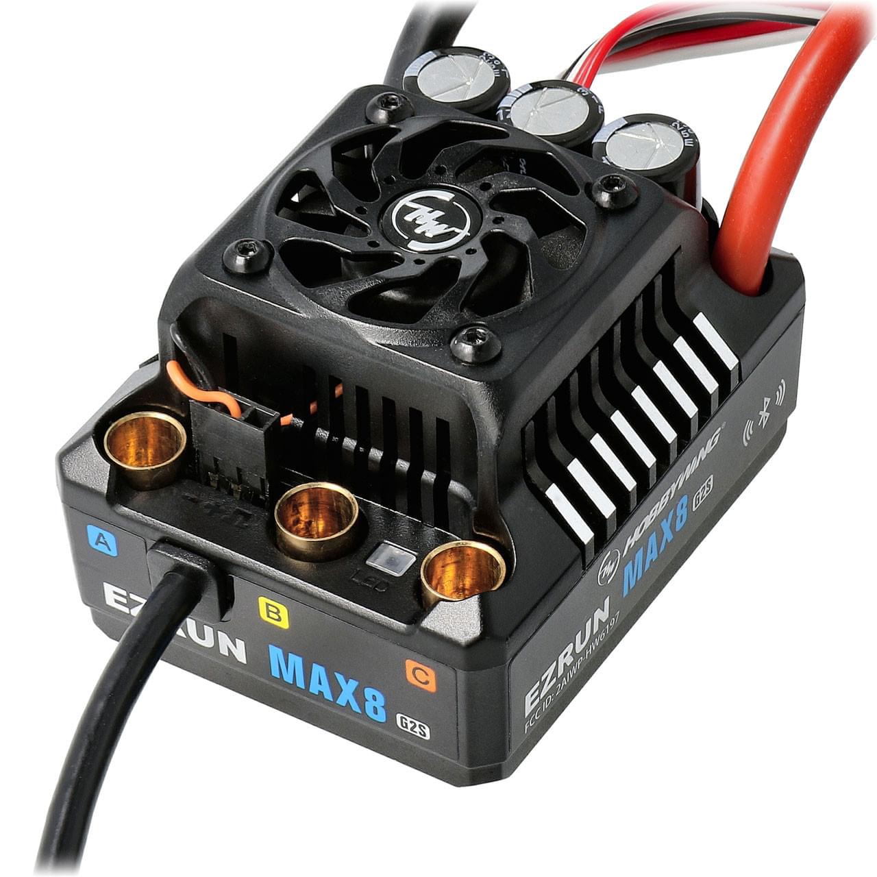 Variateur Hobbywing Ezrun MAX8 G2S 1/8 - HW30103205 - Breizh Modélisme.