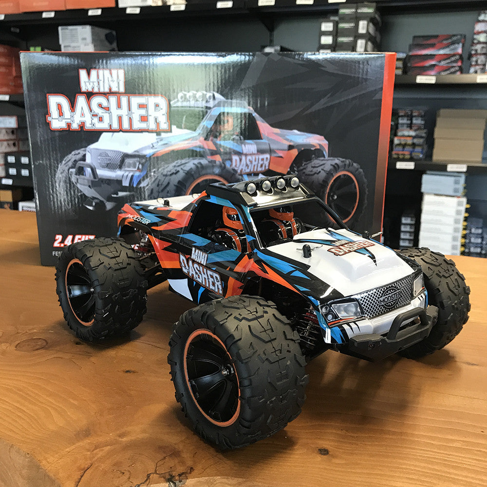 Monster truck Hyper rapide 4WD Mini Dasher - 60km/h 1/14 - Breizh Modélisme.