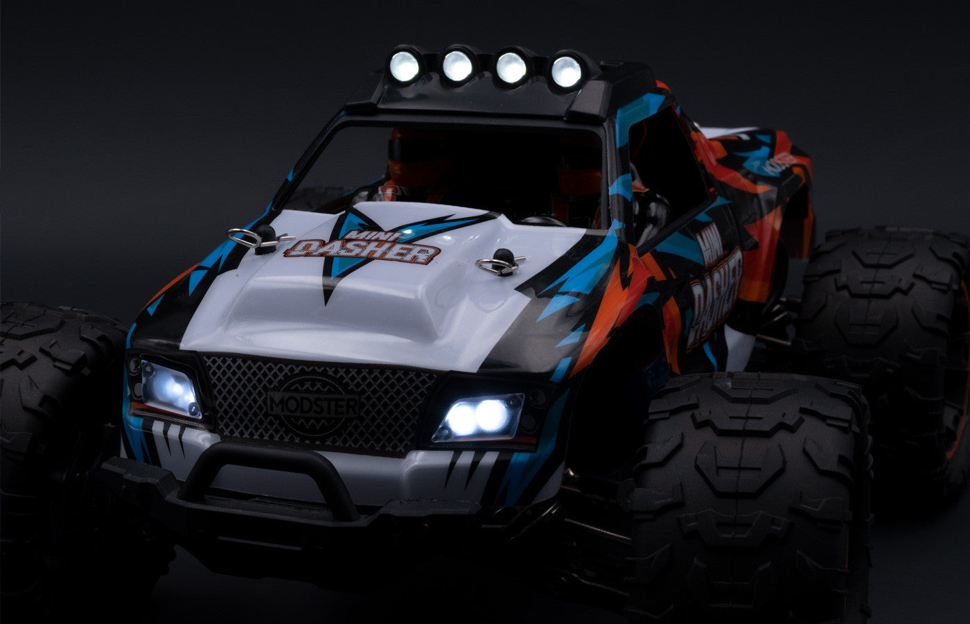 Monster truck Hyper rapide 4WD Mini Dasher - 60km/h 1/14 - Breizh Modélisme.