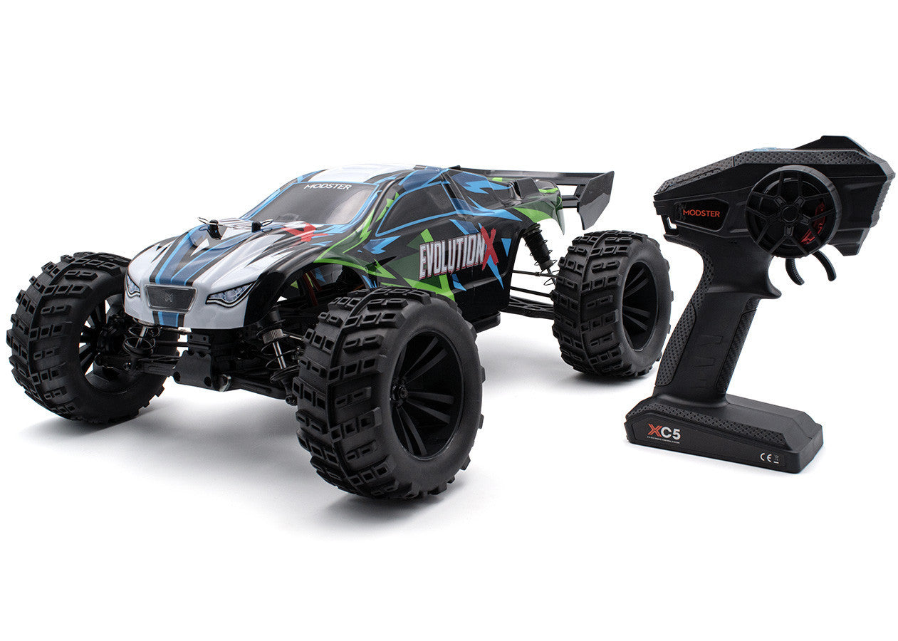 Monster Truck RC 1/10 Tout Terrain Evolution X " Brushless 4WD - 65km/h" - Breizh Modélisme.