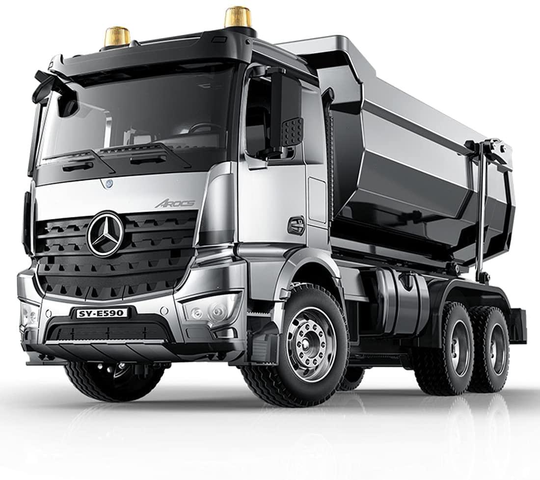 Camion Benne en métal Mercedes Benz Arocs 1/20 E590-003 - Breizh Modélisme.