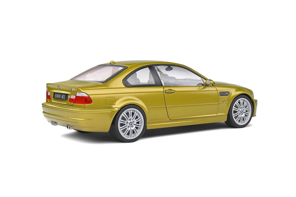 Solido S1806501 miniature collection 1/18 BMW E46 M3 Coupé Phoenix Yellow 2000 - Breizh Modélisme.