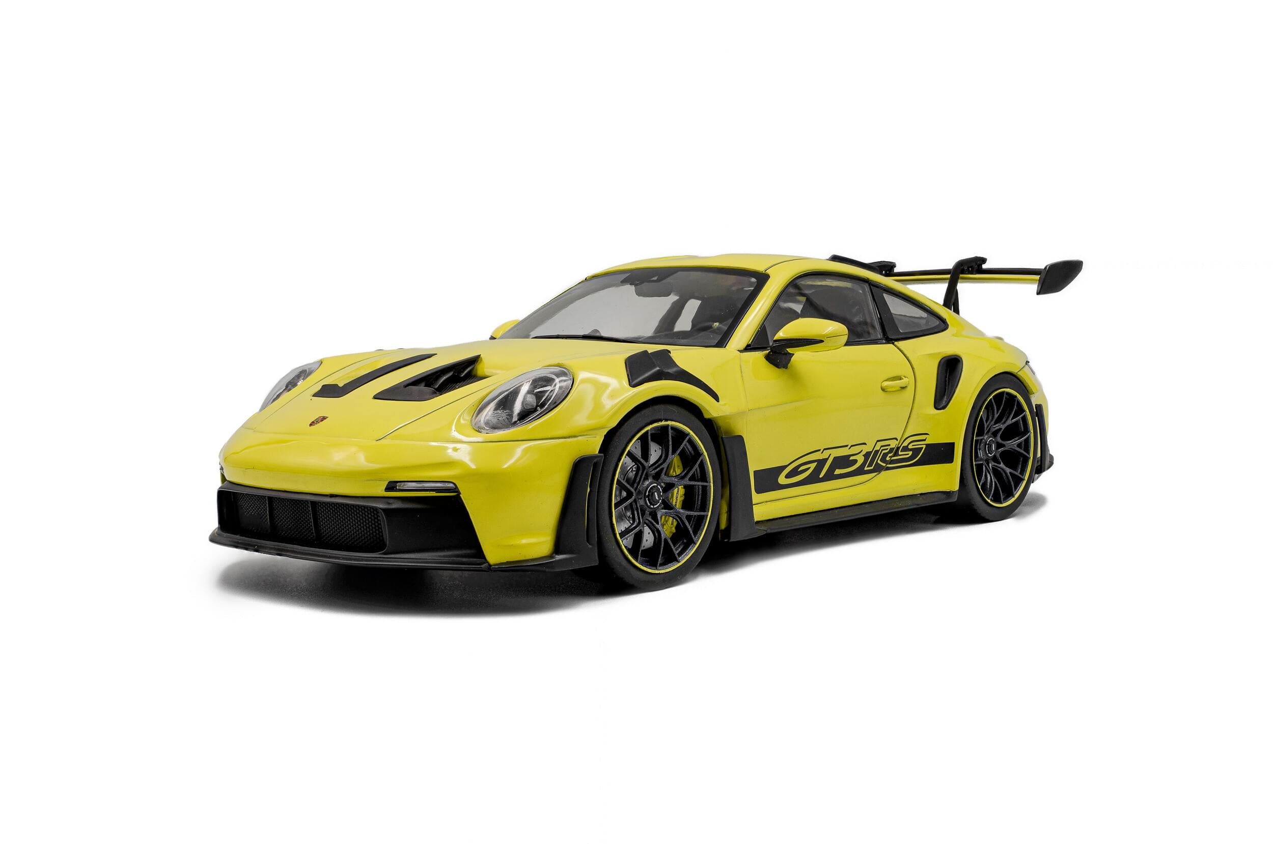 Solido S1812104 miniature collection 1/18 Porsche 911 GT3 RS Solido Works Neon citron vert 2024 - Breizh Modélisme.