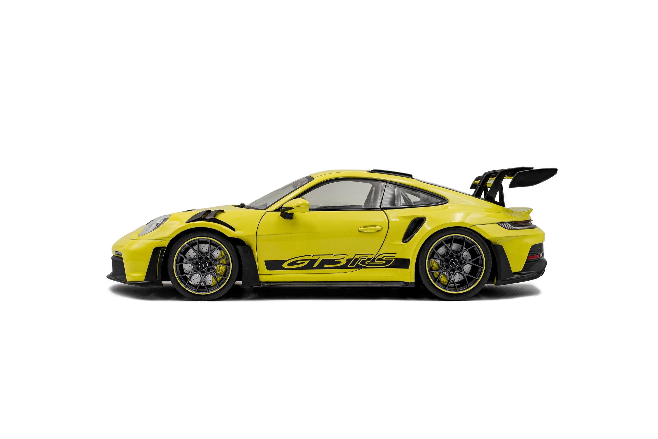Solido S1812104 miniature collection 1/18 Porsche 911 GT3 RS Solido Works Neon citron vert 2024 - Breizh Modélisme.