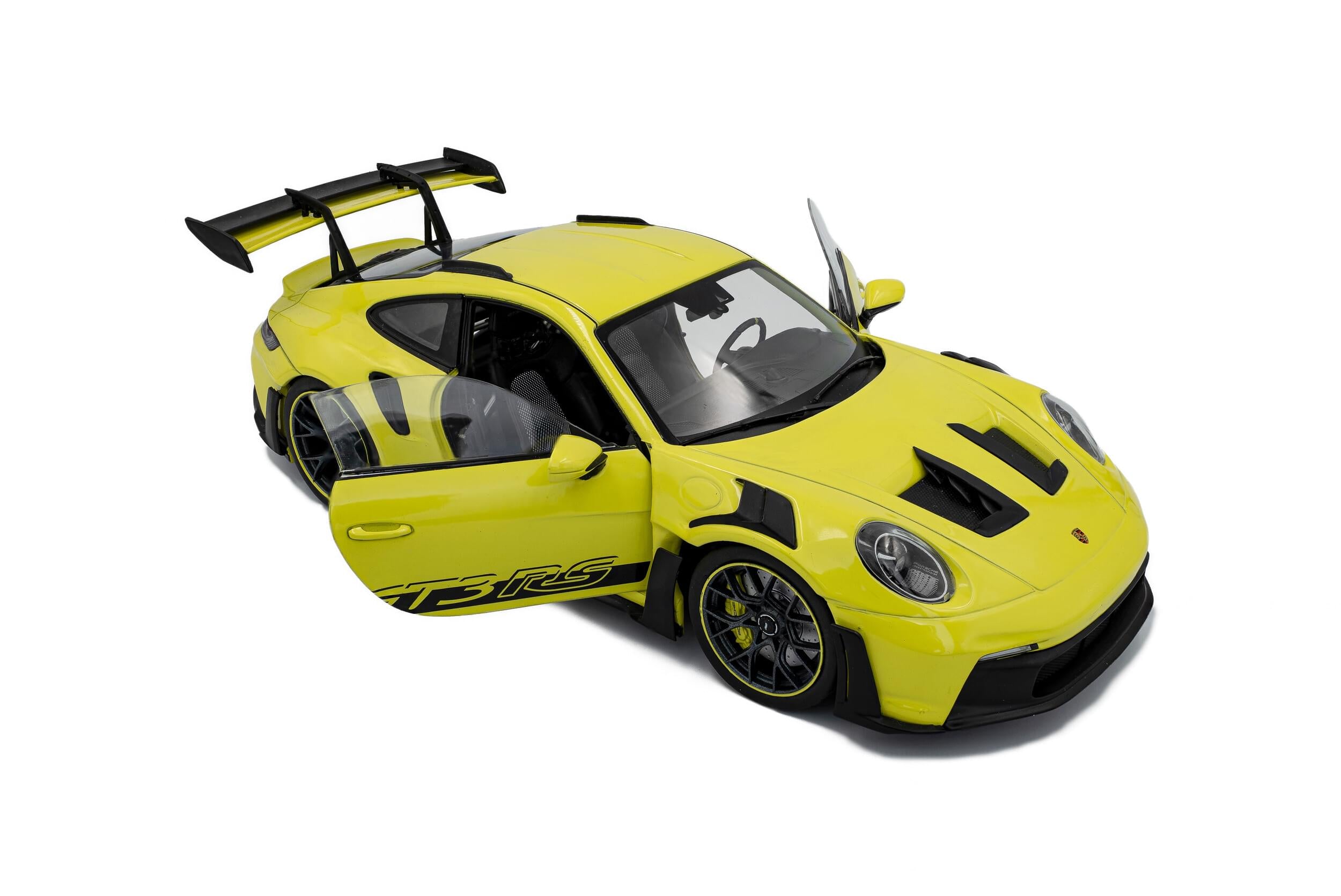 Solido S1812104 miniature collection 1/18 Porsche 911 GT3 RS Solido Works Neon citron vert 2024 - Breizh Modélisme.