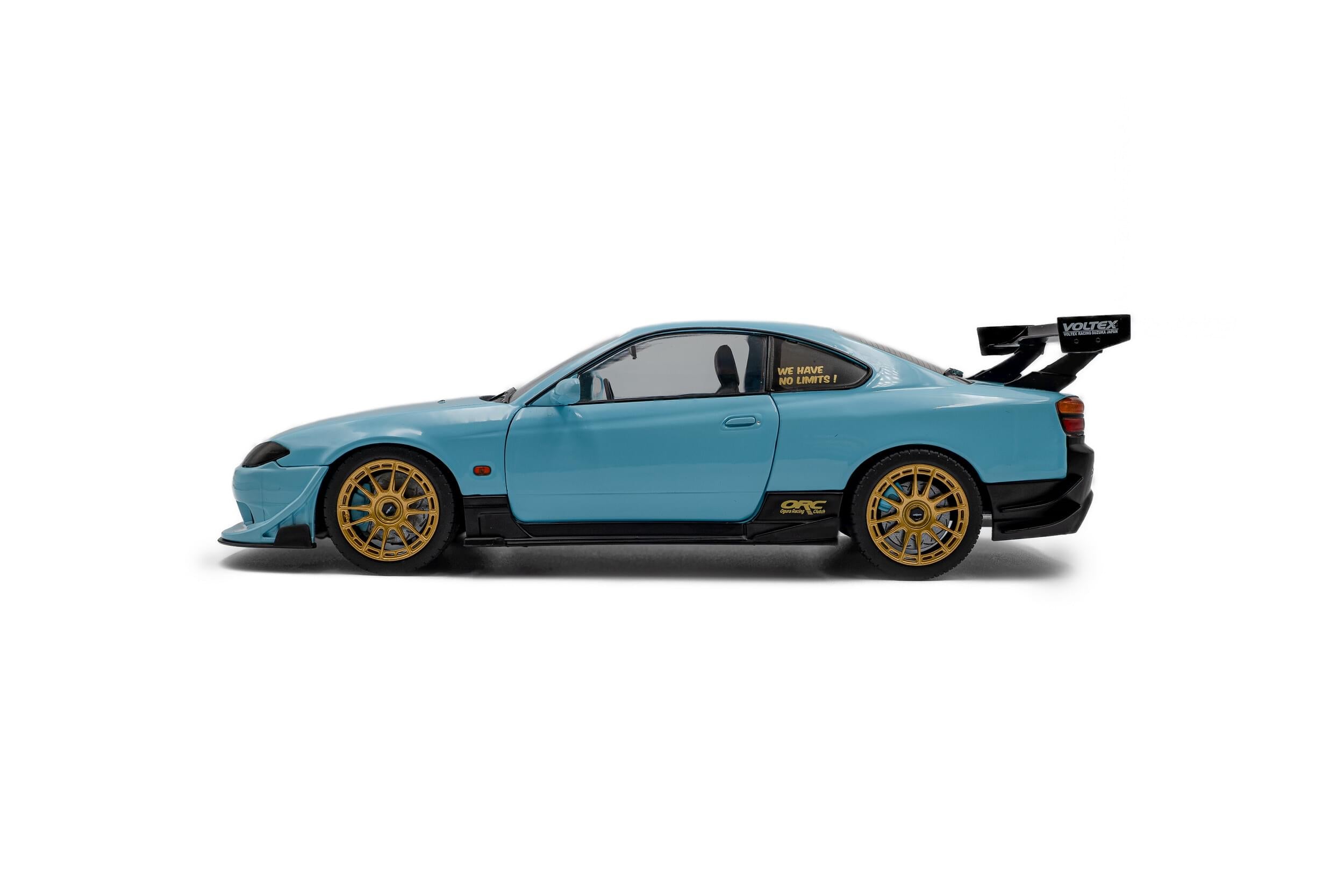Solido S1812204 Voiture miniature collection 1/18 Nissan Silvia (S15) Spec-R Aero baby blue 1999 - Breizh Modélisme.
