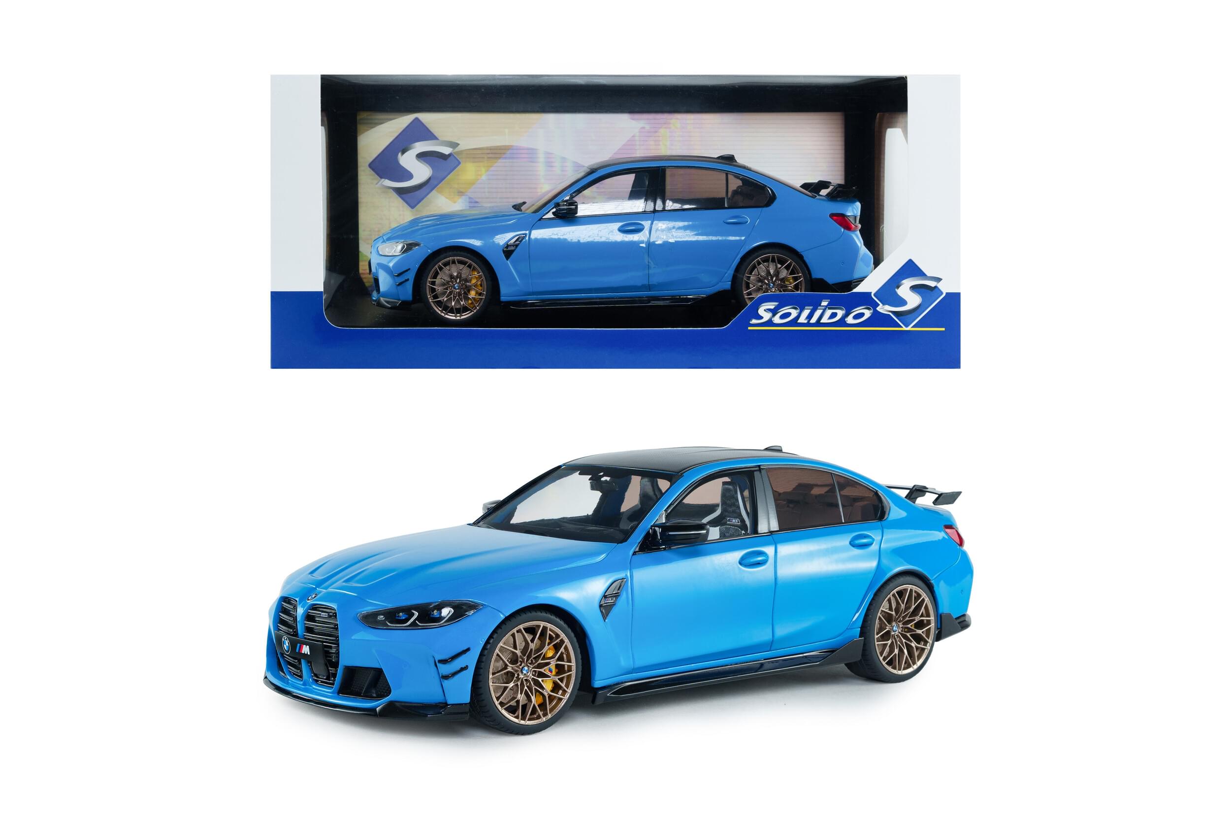 Solido S1814303 miniature collection 1/18 BMW M3 Performance 2024 Daytona Beach bleu