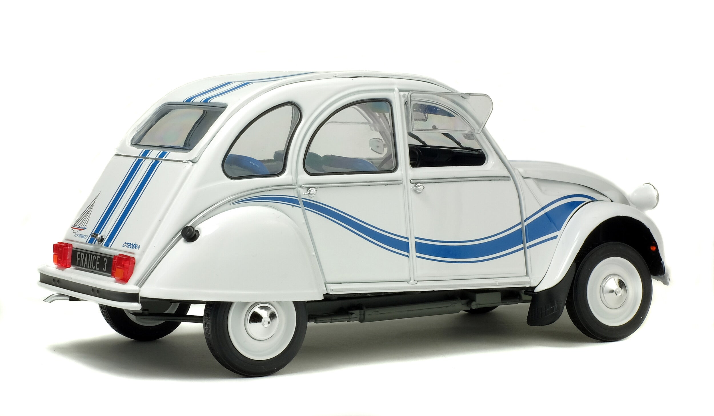 Solido S1850011 Voiture miniature collection 1/18 Citröen 2CV6 – France 3 – 1983