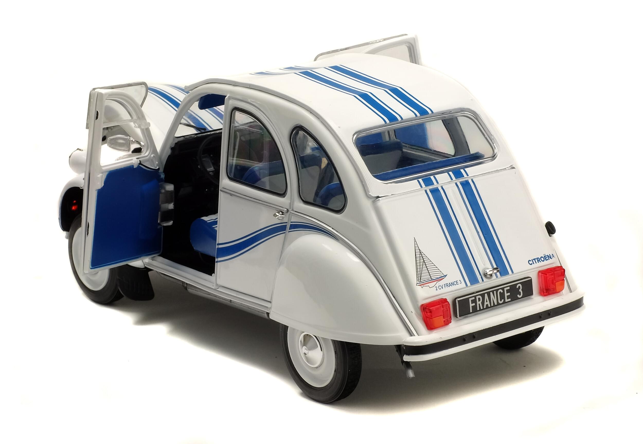Solido S1850011 Voiture miniature collection 1/18 Citröen 2CV6 – France 3 – 1983