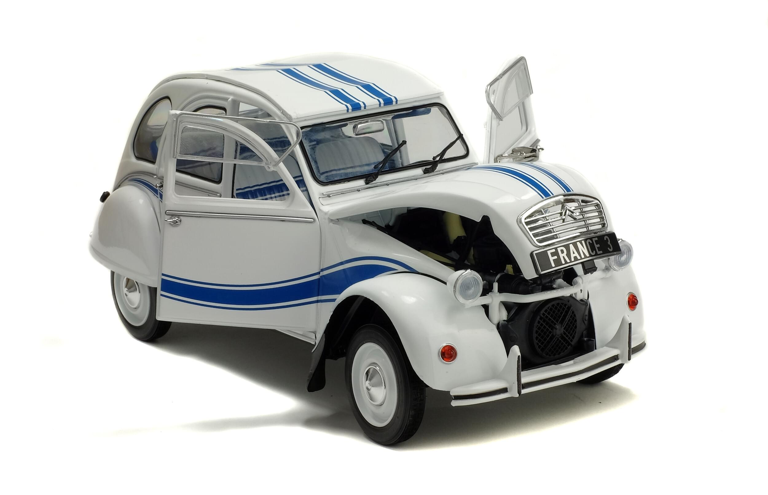 Solido S1850011 Voiture miniature collection 1/18 Citröen 2CV6 – France 3 – 1983