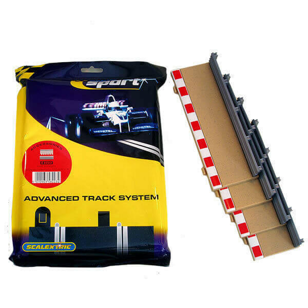 Bordure demi droite (x4 pièces) - Scalextric C8223 - Breizh Modélisme.