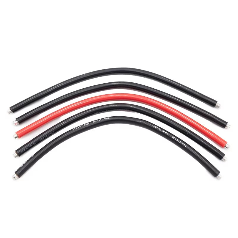 Set de 5 câbles 10AWG silicone 180mm - KN-130203
