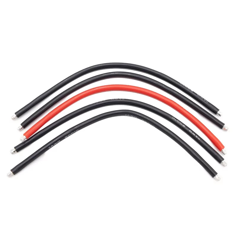 Set de 5 câbles 11AWG silicone 180mm - KN-130204